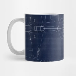 Yakovlev Yak3 URSS Blueprint Mug